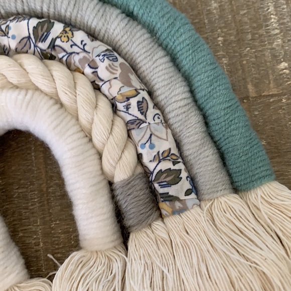 Green Rainbow Macrame Wall Decor - Picture 4 of 5